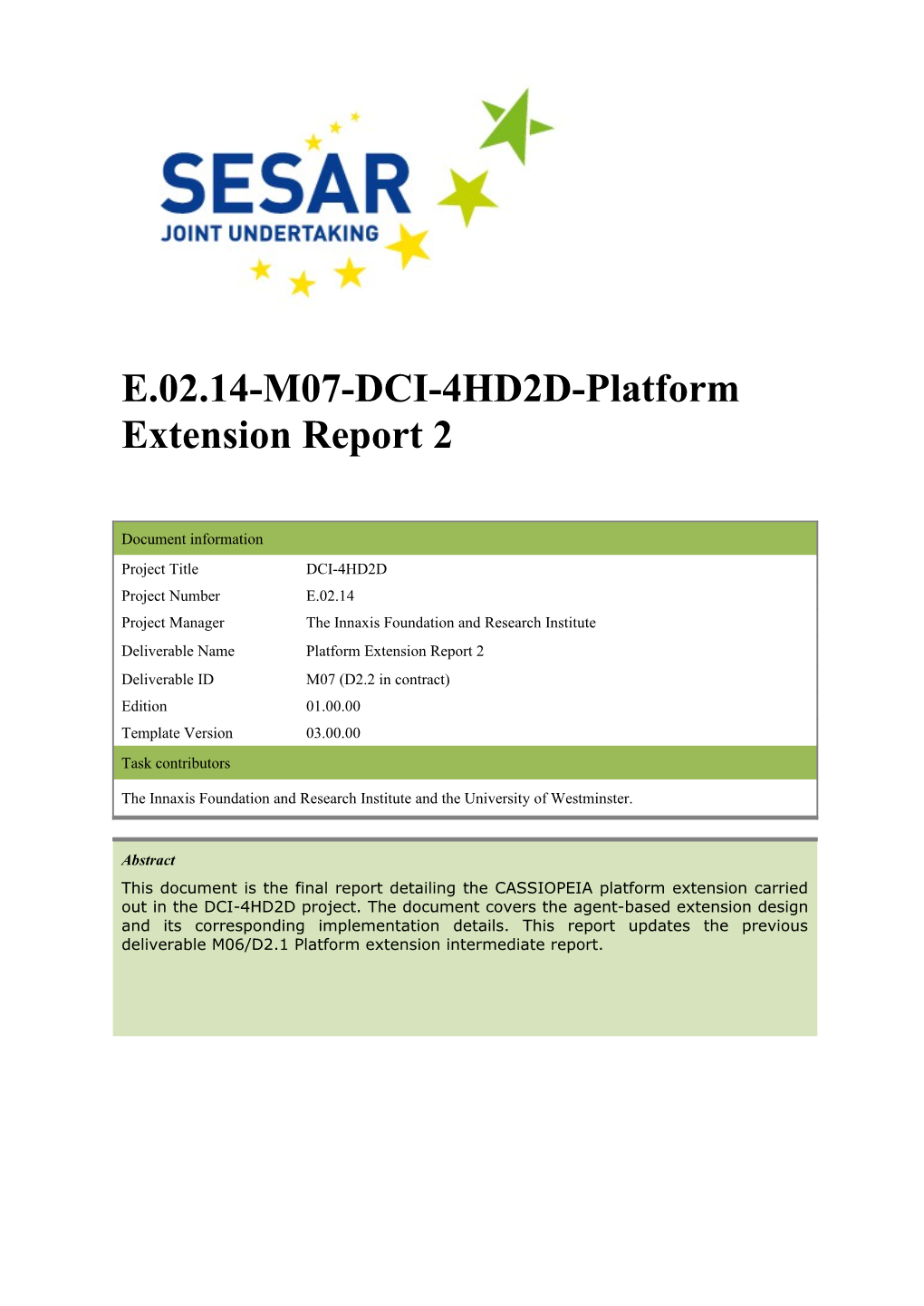 D2.2 Platform Extension Report