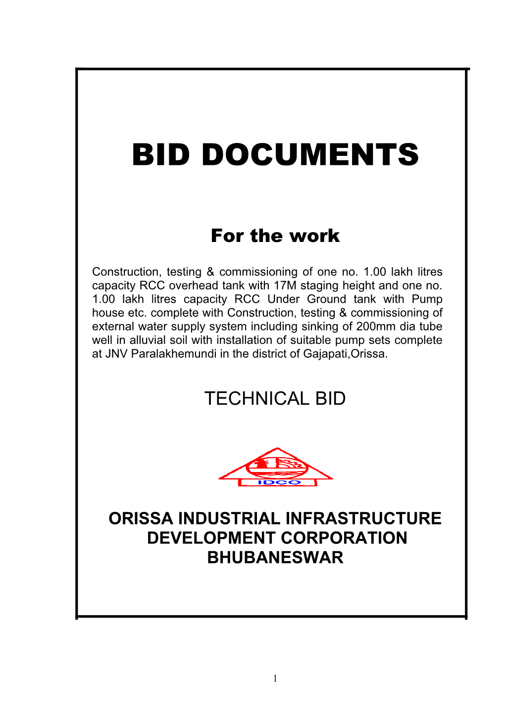 Orissa Industrial Infrastructure