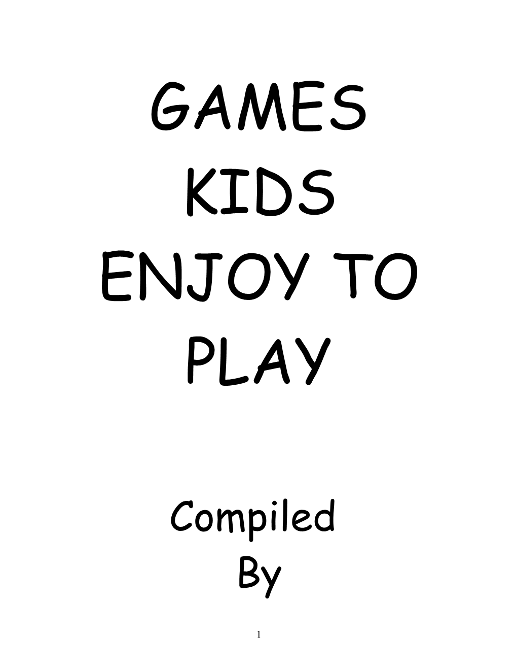 Games Kids Enjoy to Play