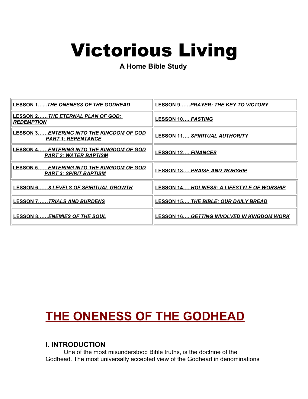 Victorious Living