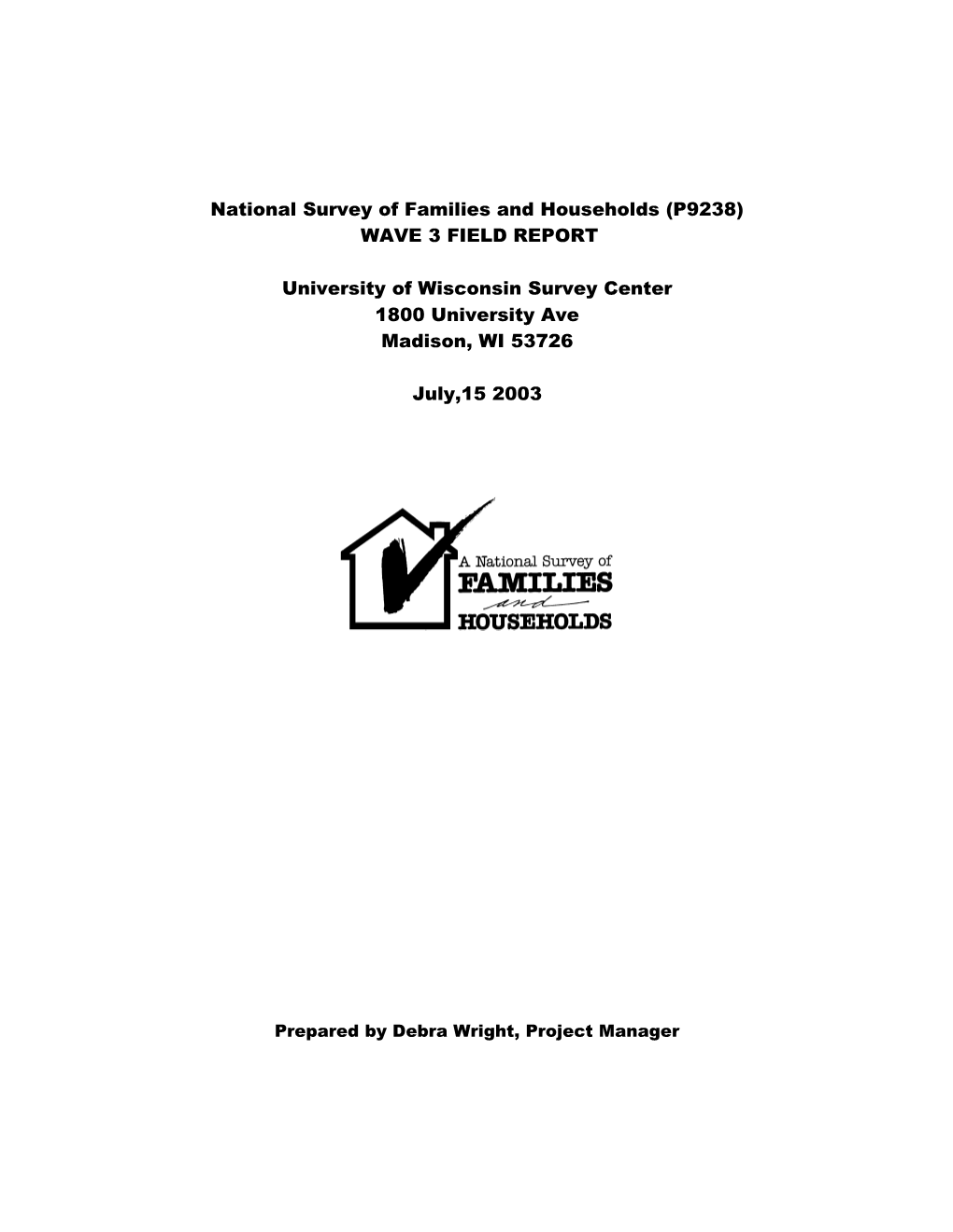 National Survey of Families and Households (P9238)