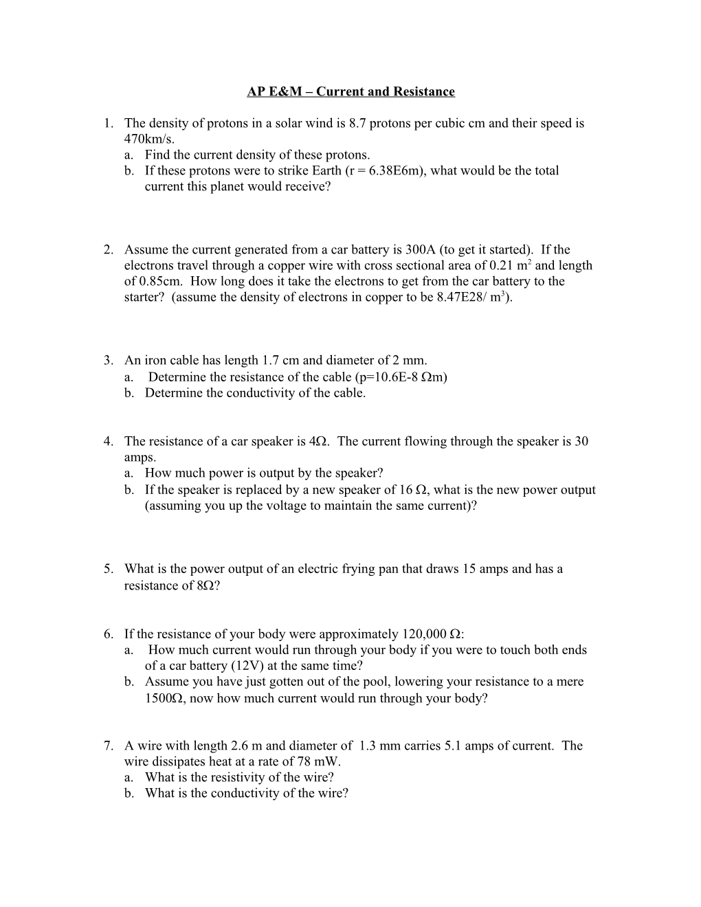 AP E&M Unit 3 Worksheet 4
