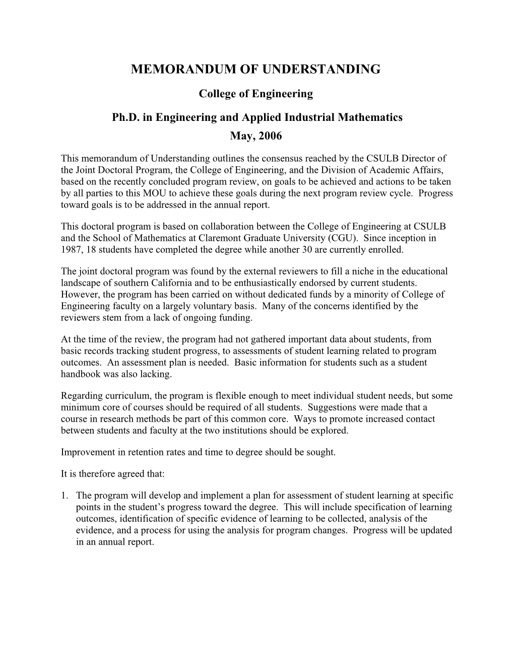 Memorandum of Understanding s25