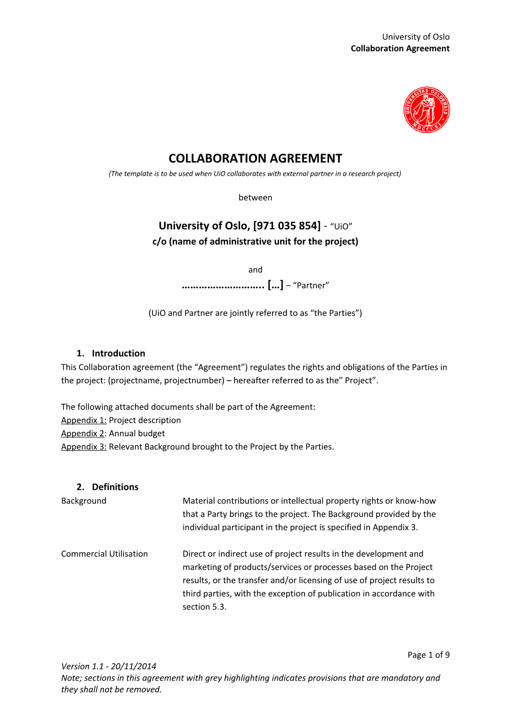 Collaboration Agreement