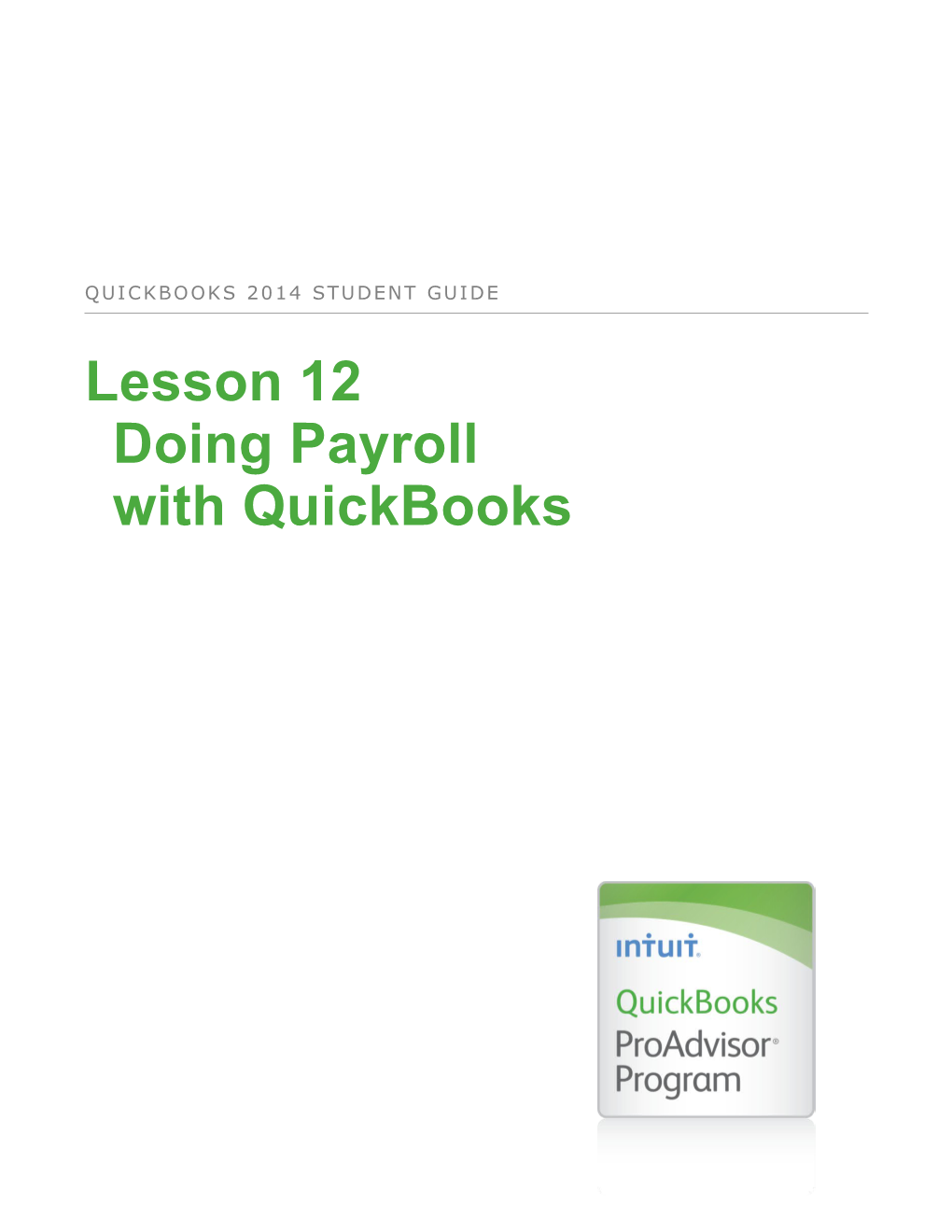 Lesson 12 Doing Payrollwith Quickbooks