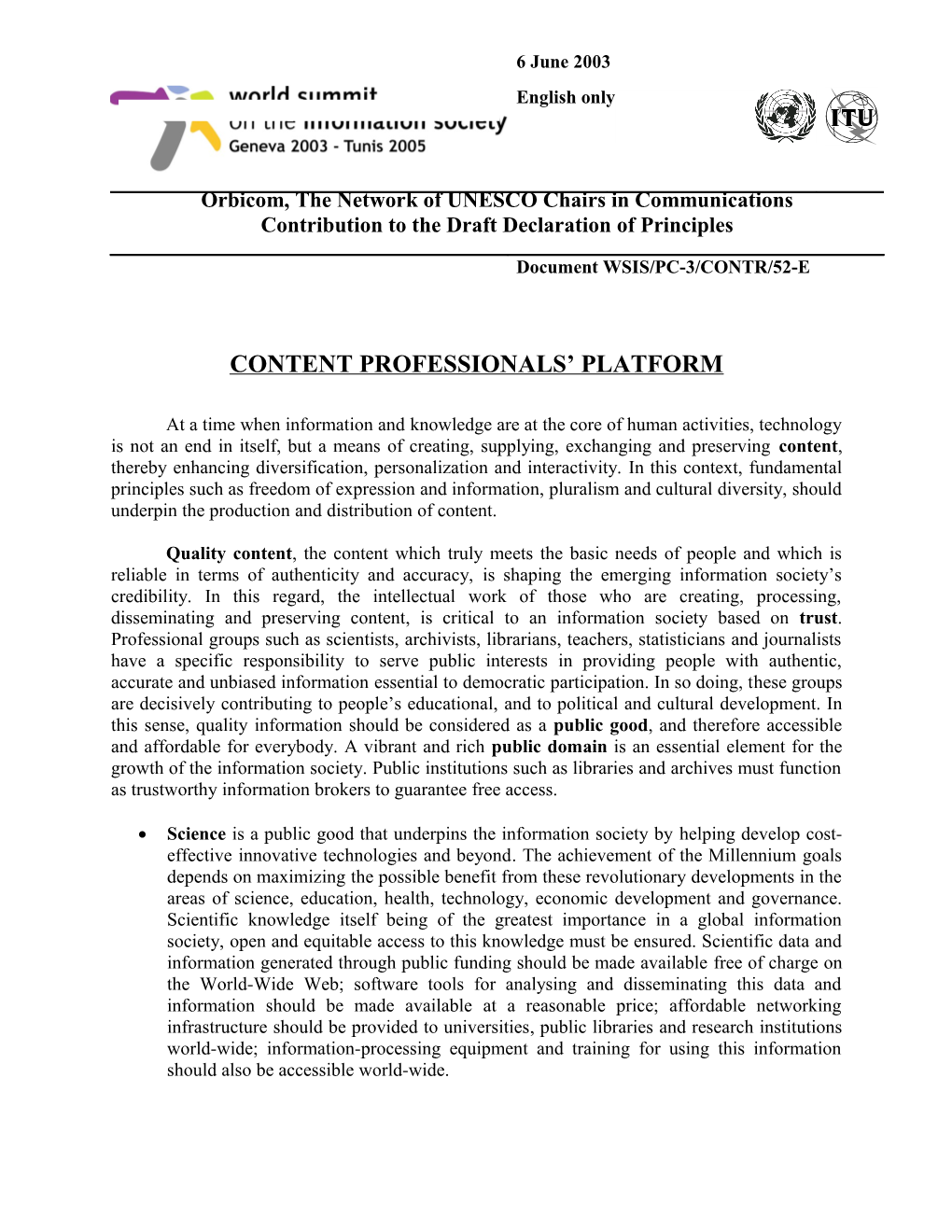 Content Professionals Platform