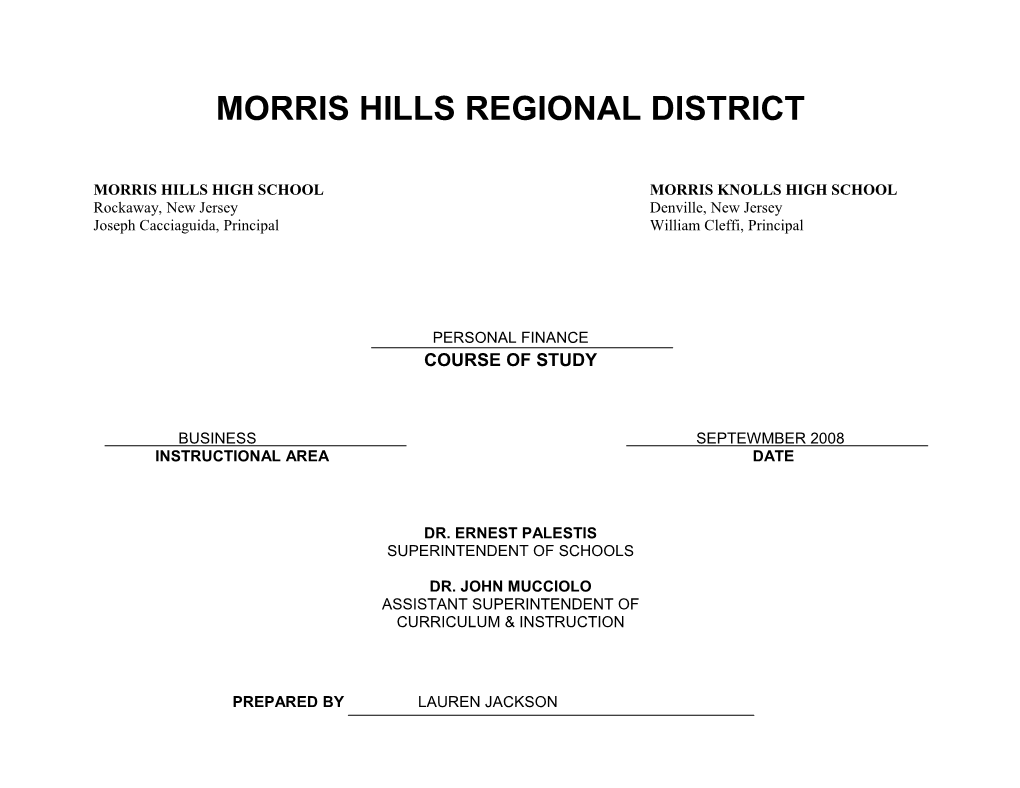 Morris Hills High School Morris Knolls High School