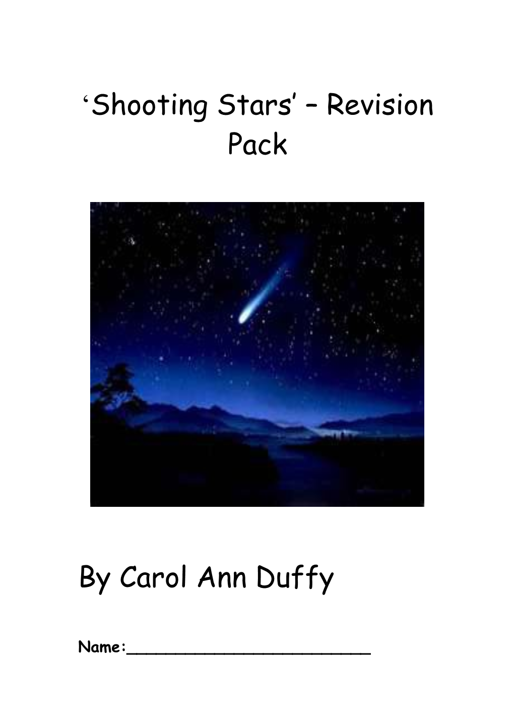 Shooting Stars Revision Pack