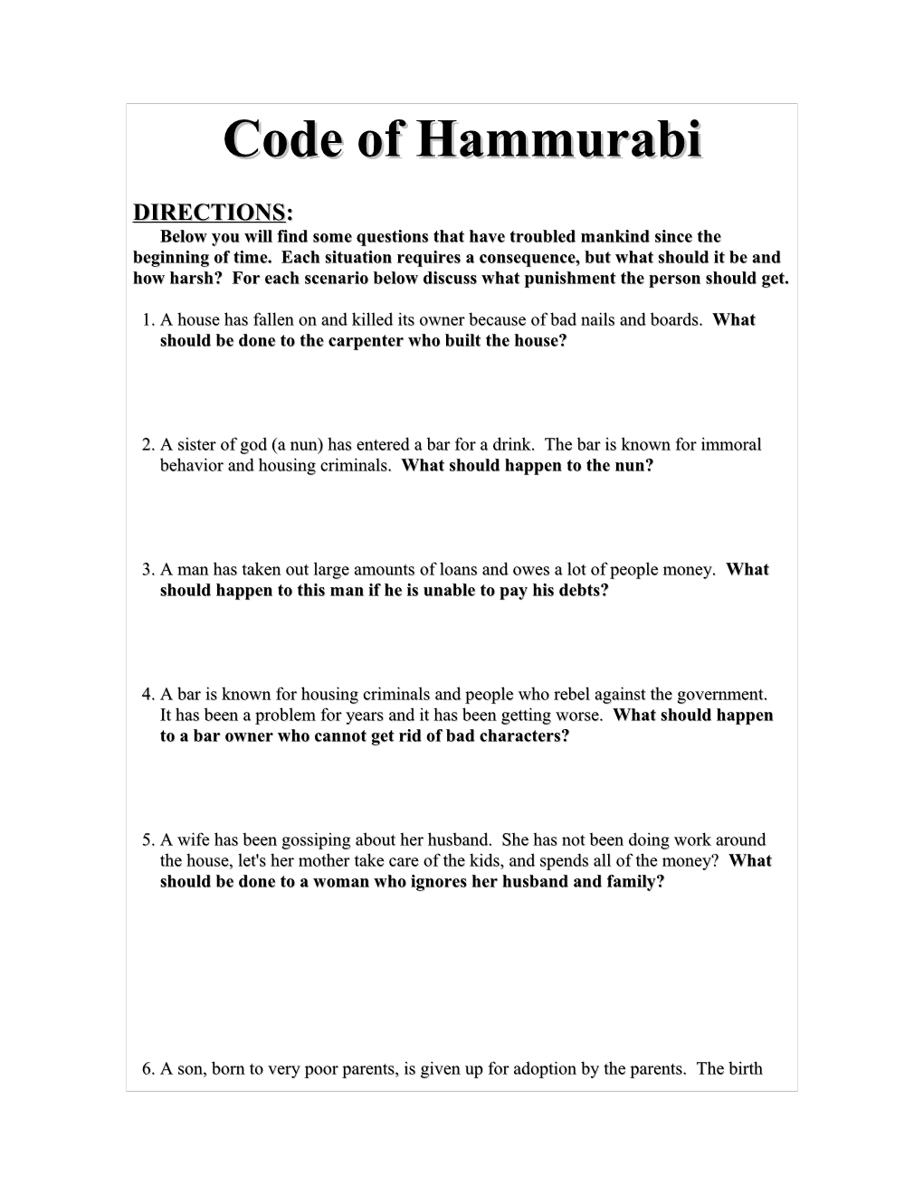 Code of Hammurabi