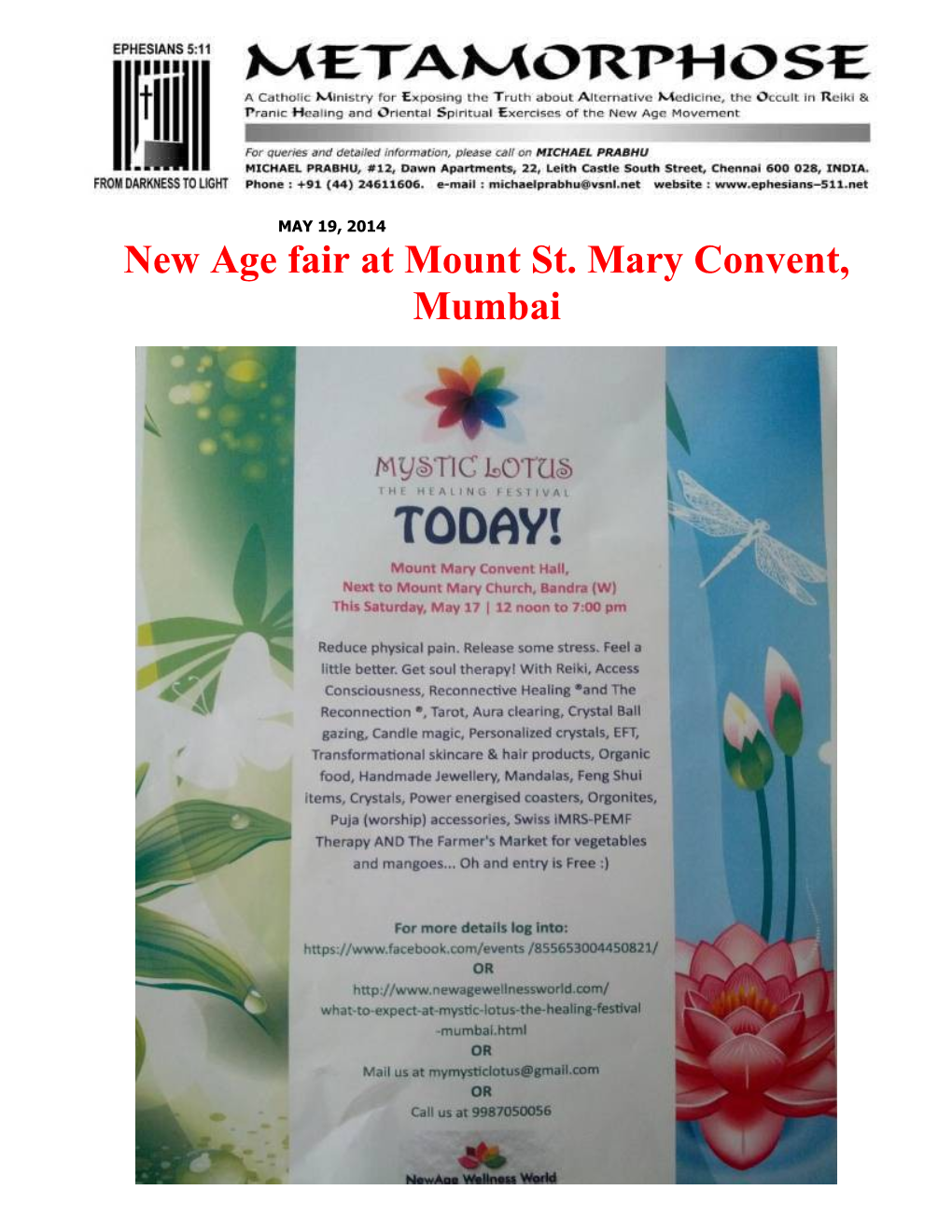 New Age Fair at Mount St. Mary Convent, Mumbai