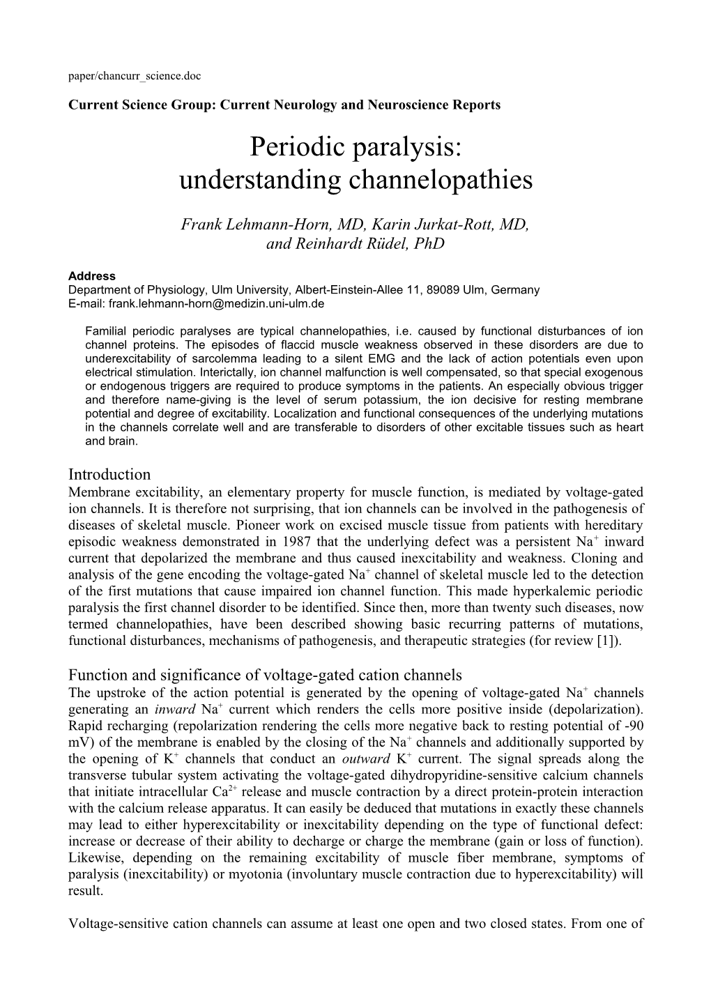 Cell Review (In Press)