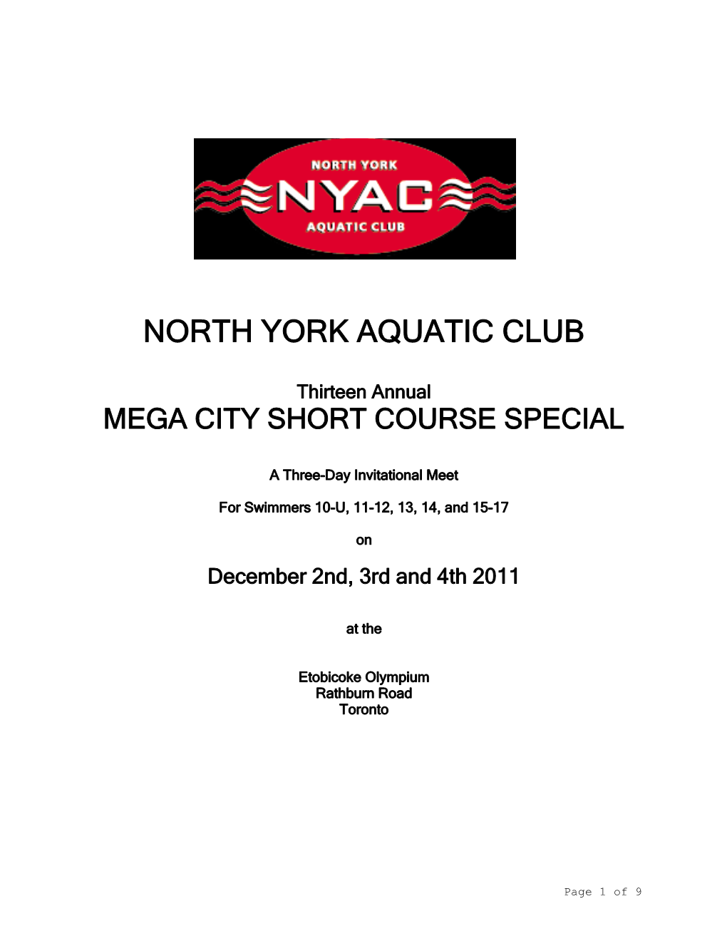 North York Aquatic Club