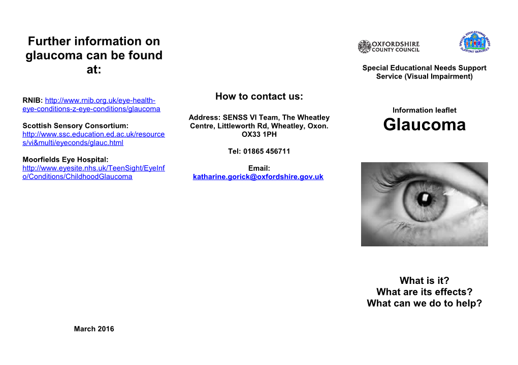 Further Information on Glaucomacan Be Found At