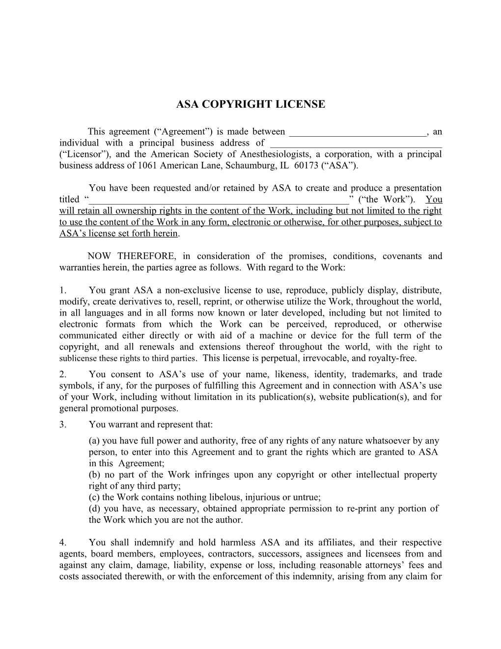 Asa Copyright License