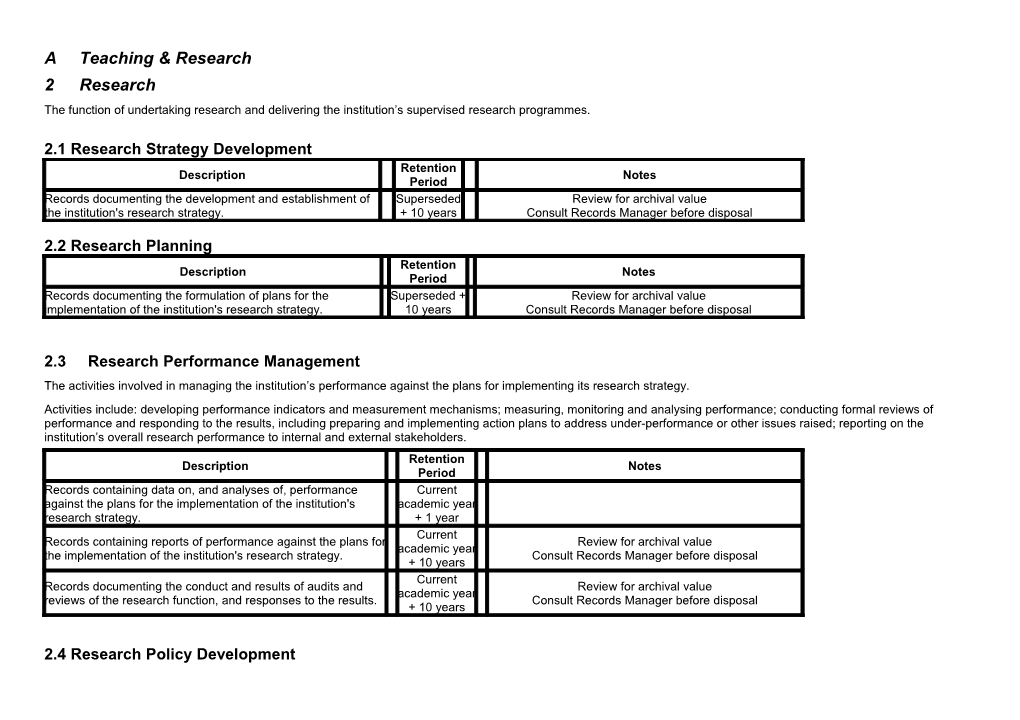 Ateaching & Research