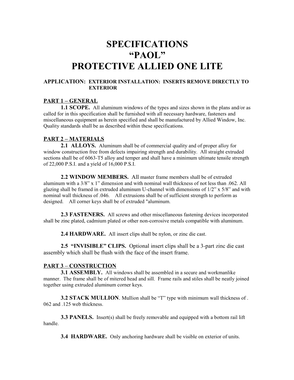 Protective Allied One Lite