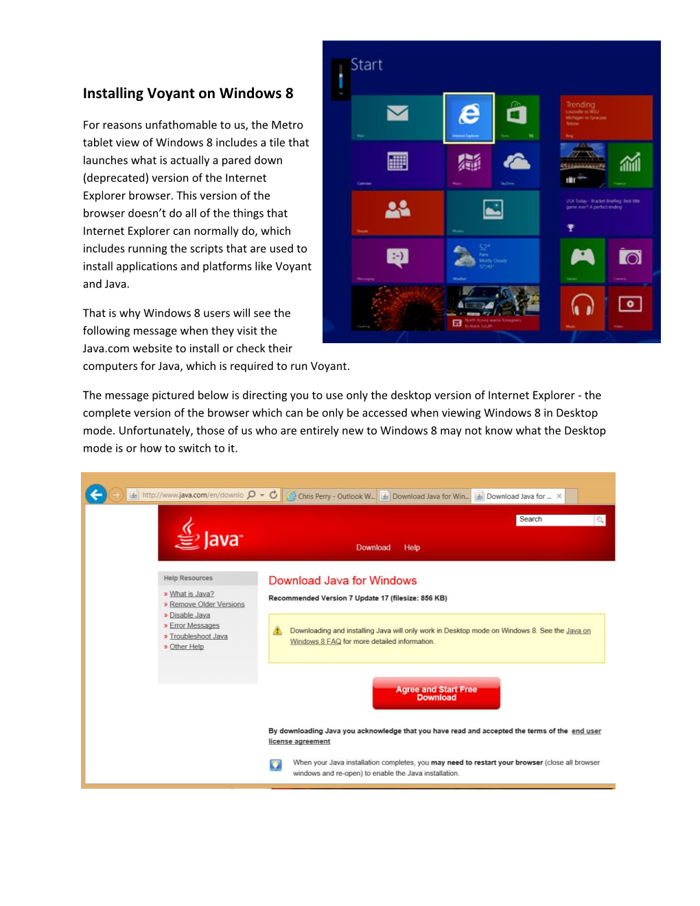 Installing Voyant on Windows 8