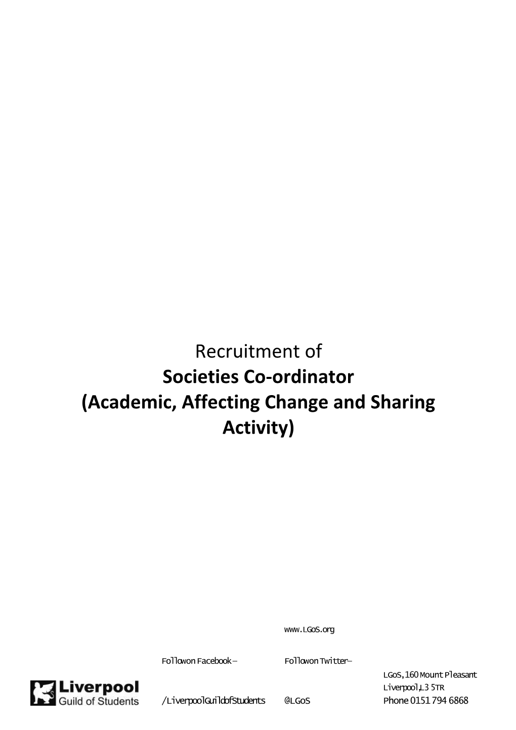 Academic, Affecting Change and Sharing Activity