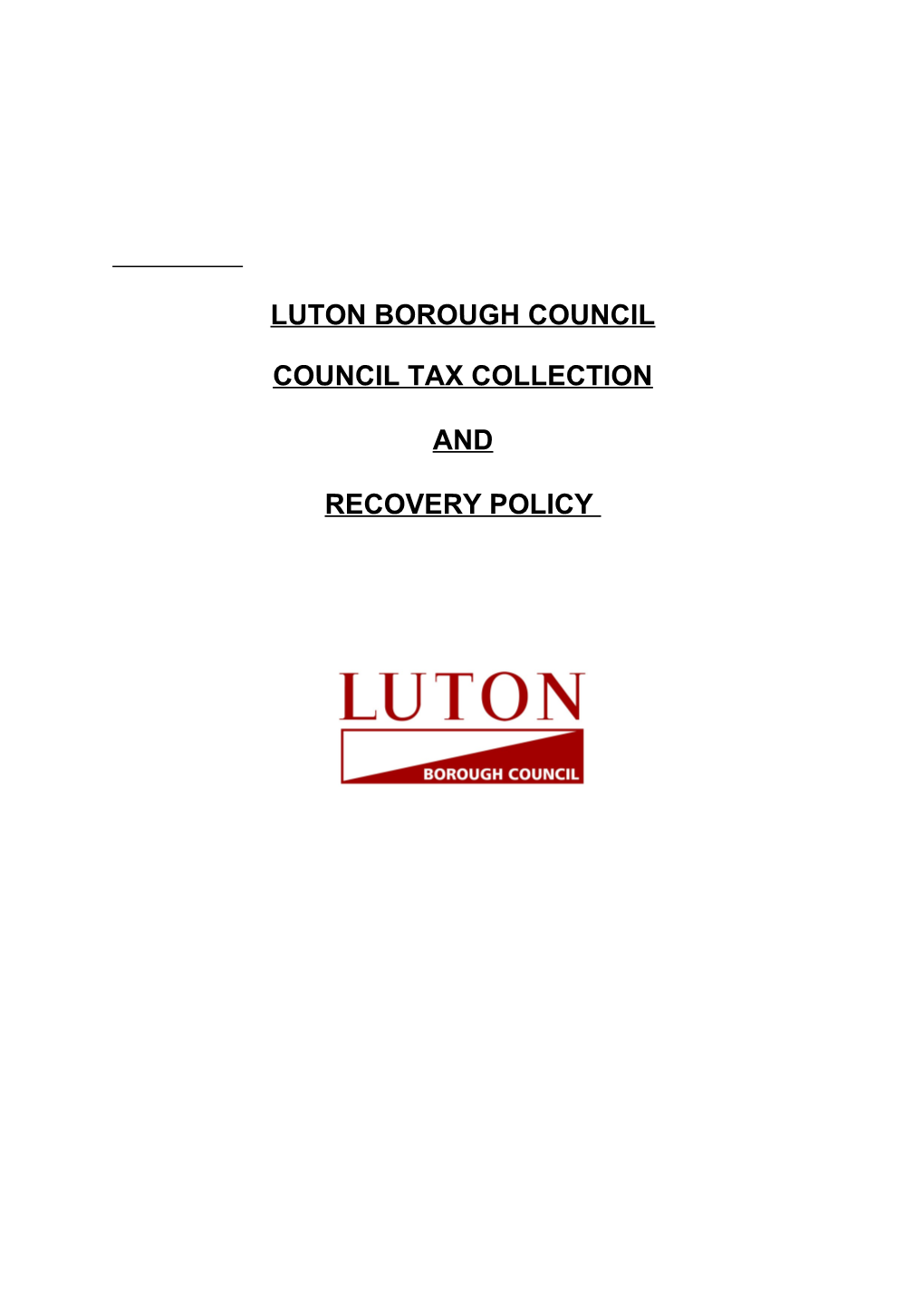 Council Tax Collection and Recovery Policy