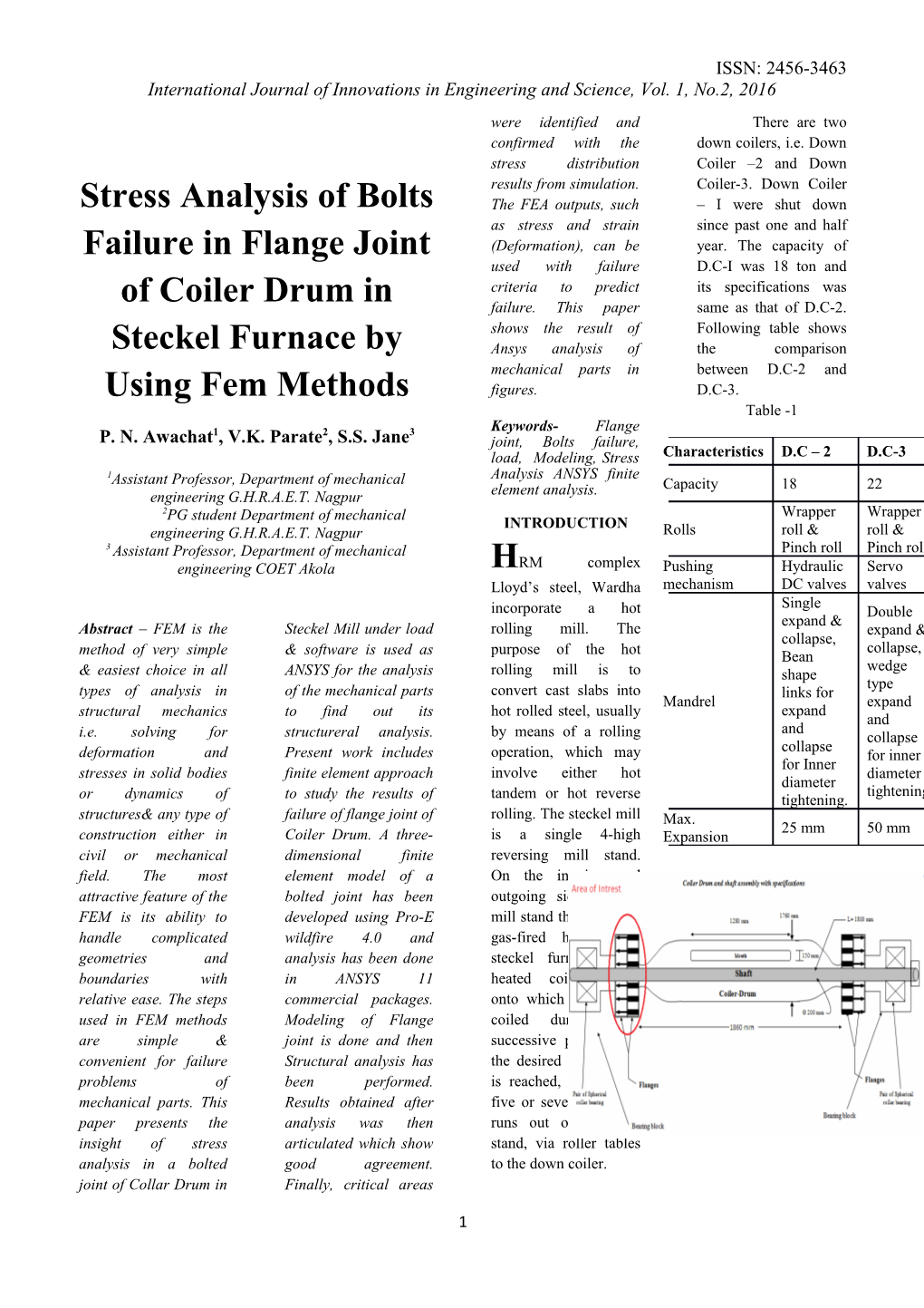 International Journal of Innovations in Engineering and Science, Vol. 1, No.2, 2016