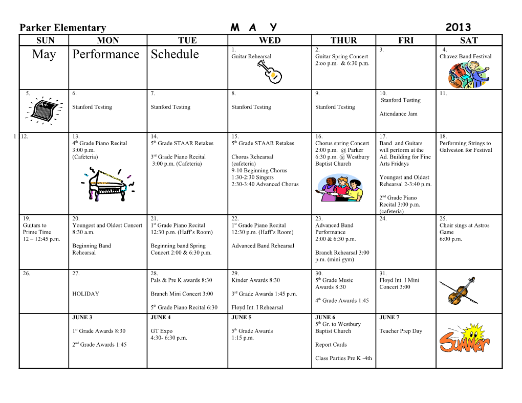 Parker Elementary M a Y 2013