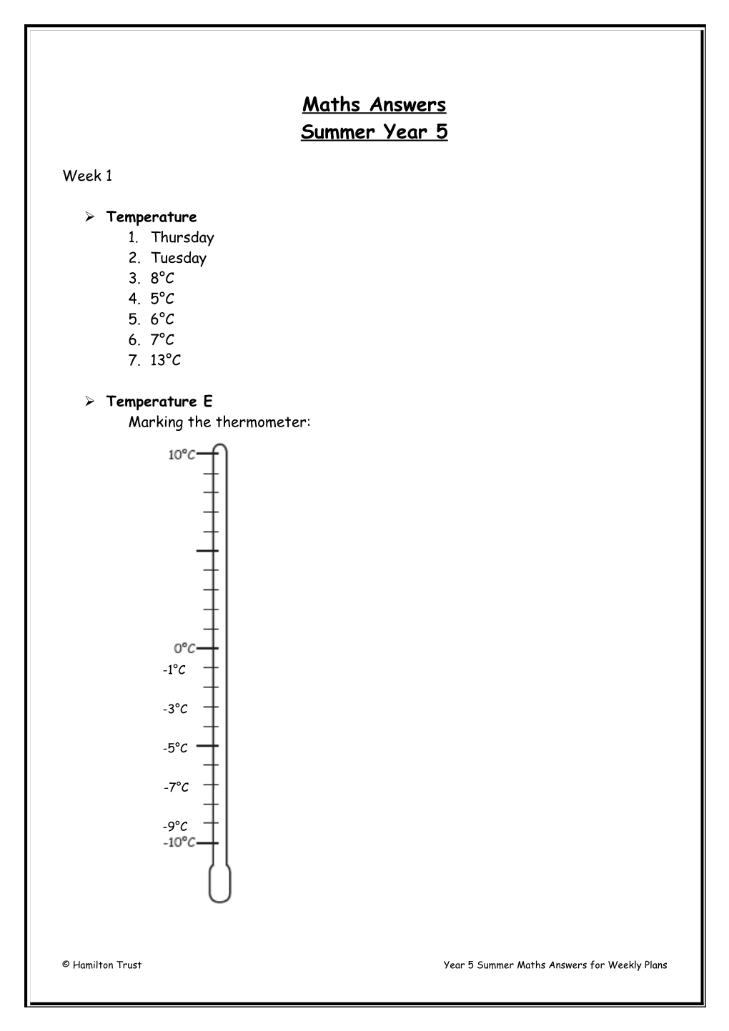 Maths Answers s1