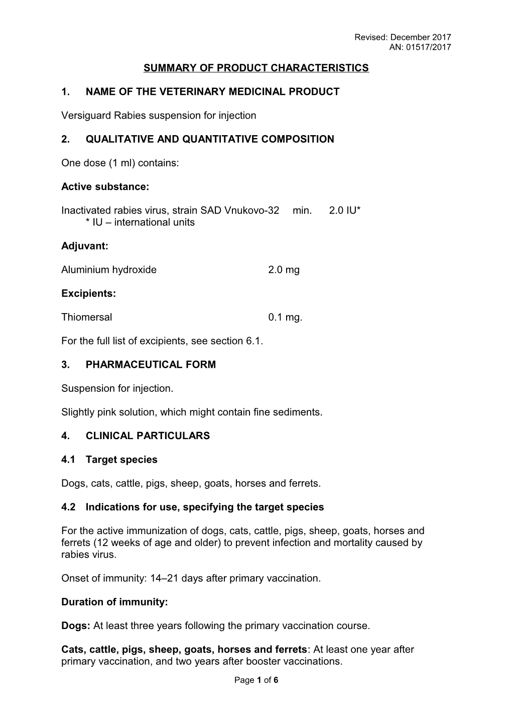 1. Name of the Veterinary Medicinal Product s17