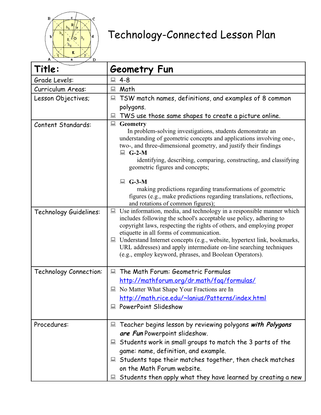 Technology-Connected Lesson Plan s6