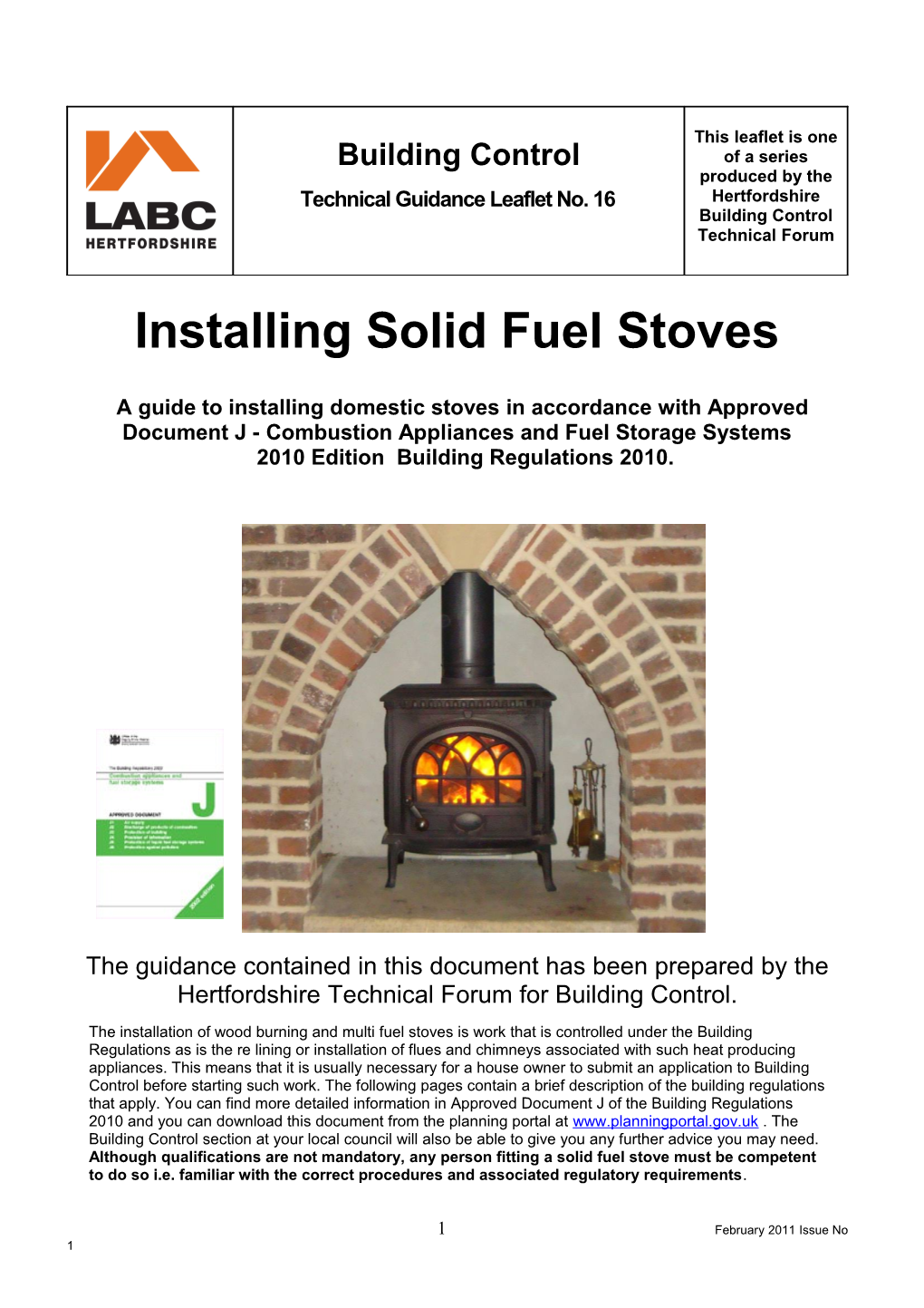 Installing Solid Fuel Stoves
