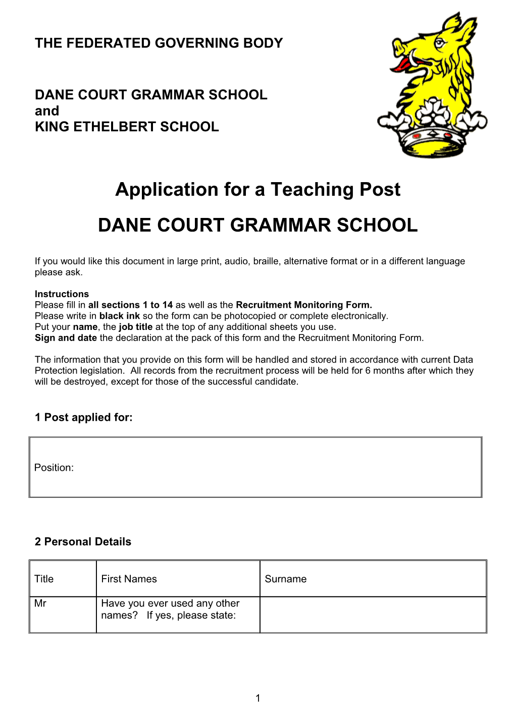 Dane Court Grammar School