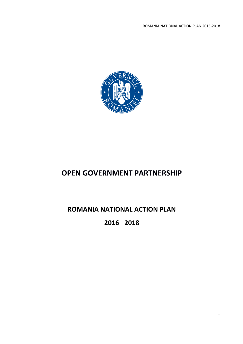 Romania National Action Plan 2016-2018