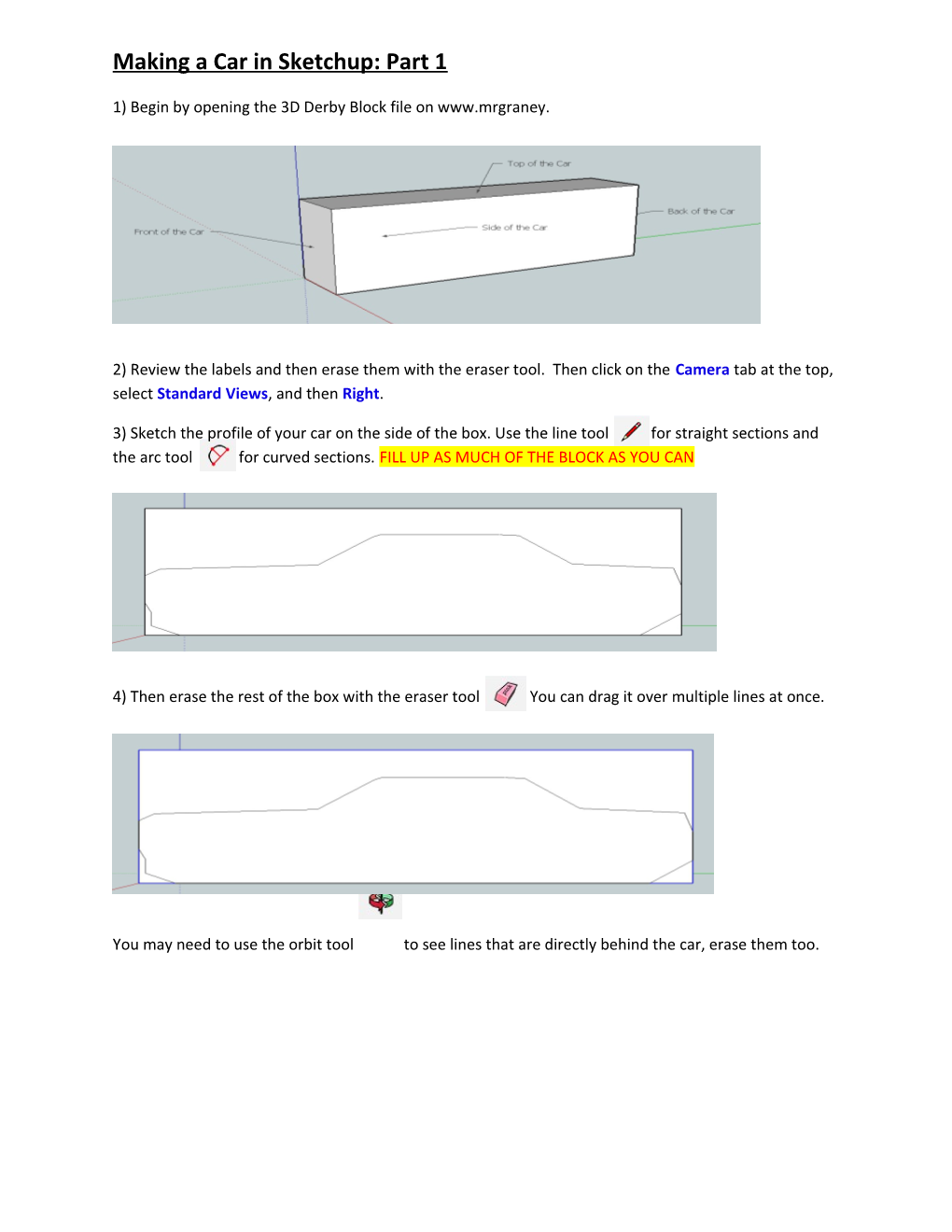 Making a Car in Sketchup: Part 1