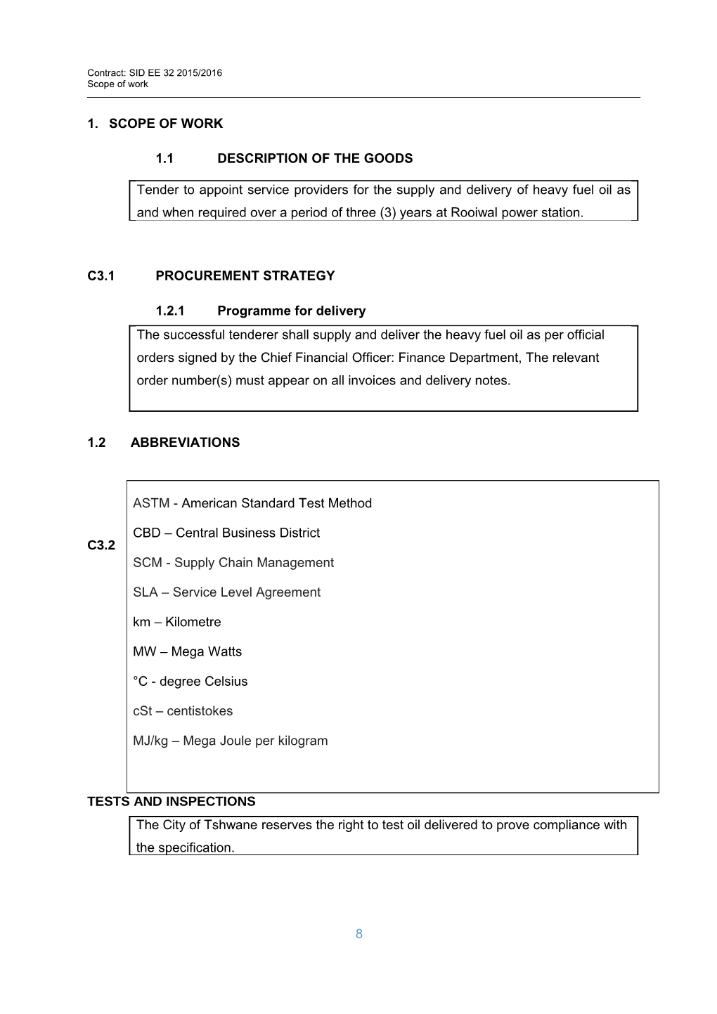 Part C3: Scope of Work s1