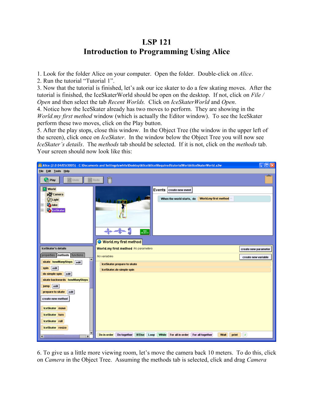 Introduction to Programming Using Alice