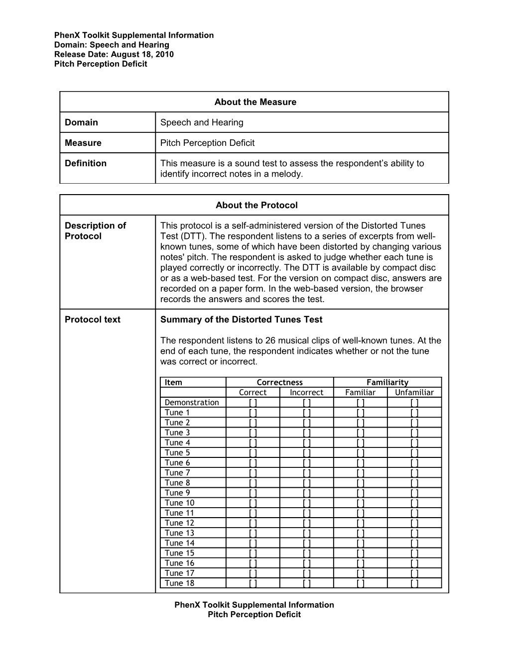 Domain: Speech and Hearing