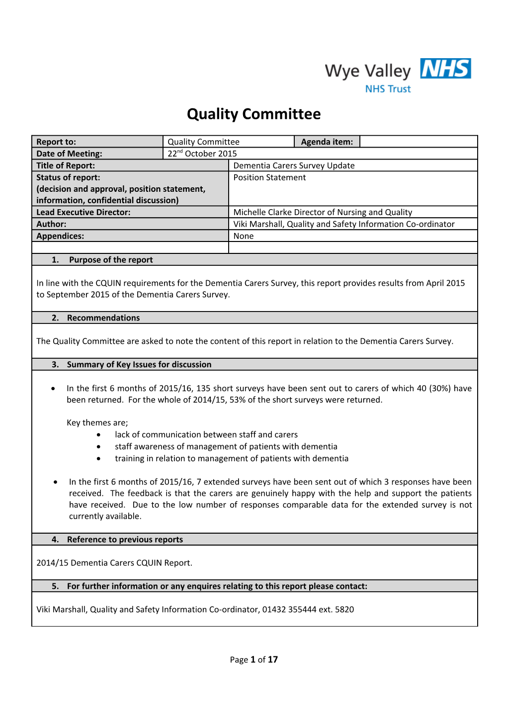 Quality Committee