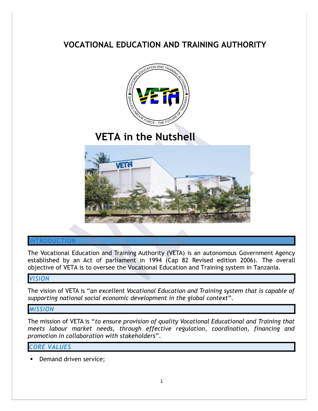 Vocational Education and Training Authority