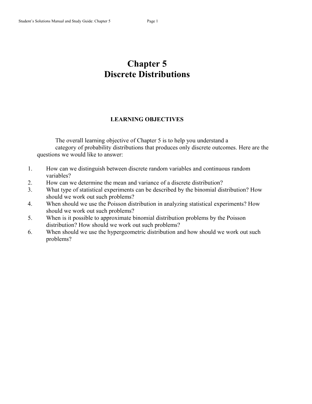 Student S Solutions Manual and Study Guide: Chapter 5 Page 2