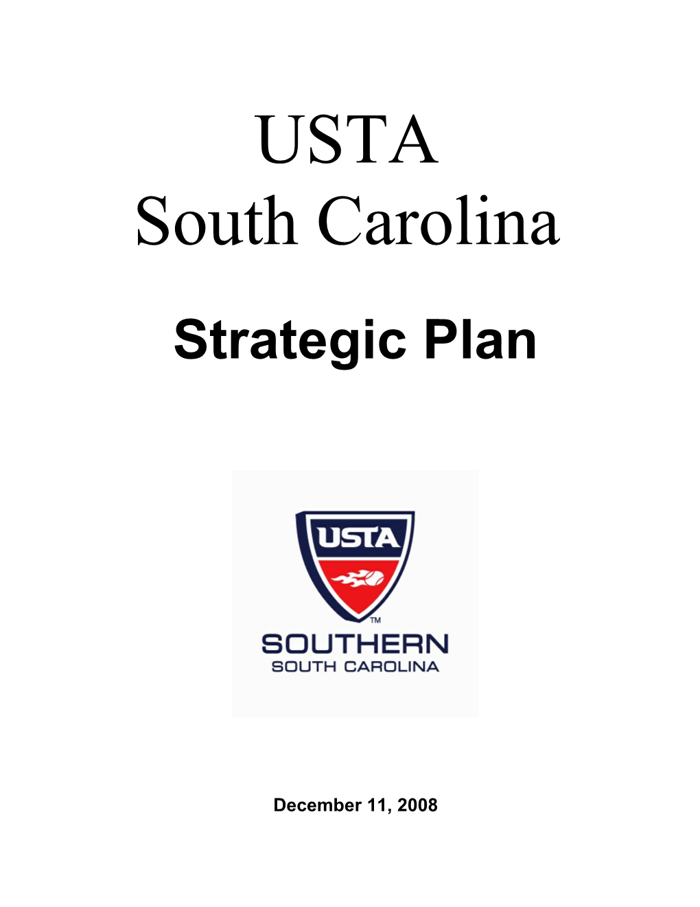 Usta South Carolina Strategic Plan