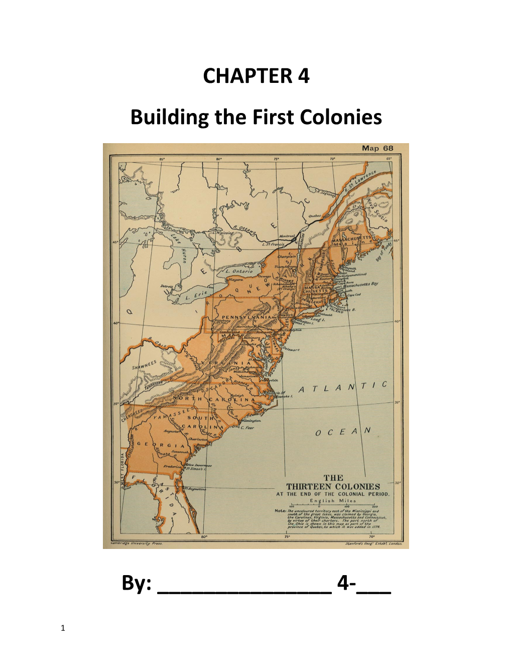 Building the First Colonies
