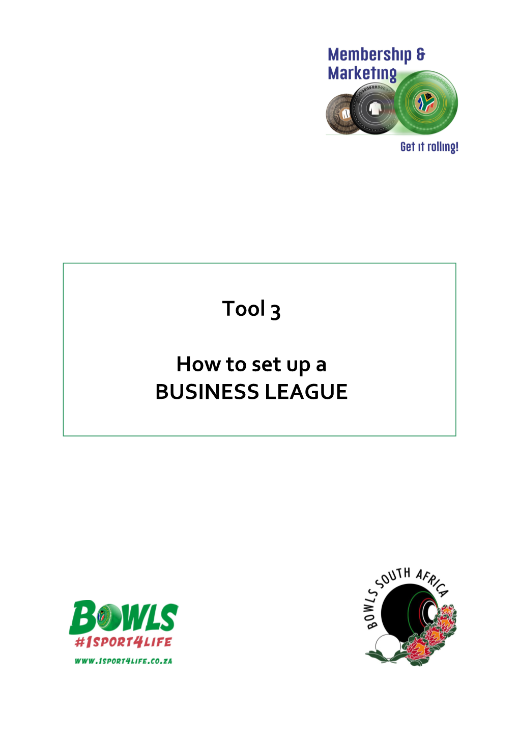 Setting up a Bowls Business League