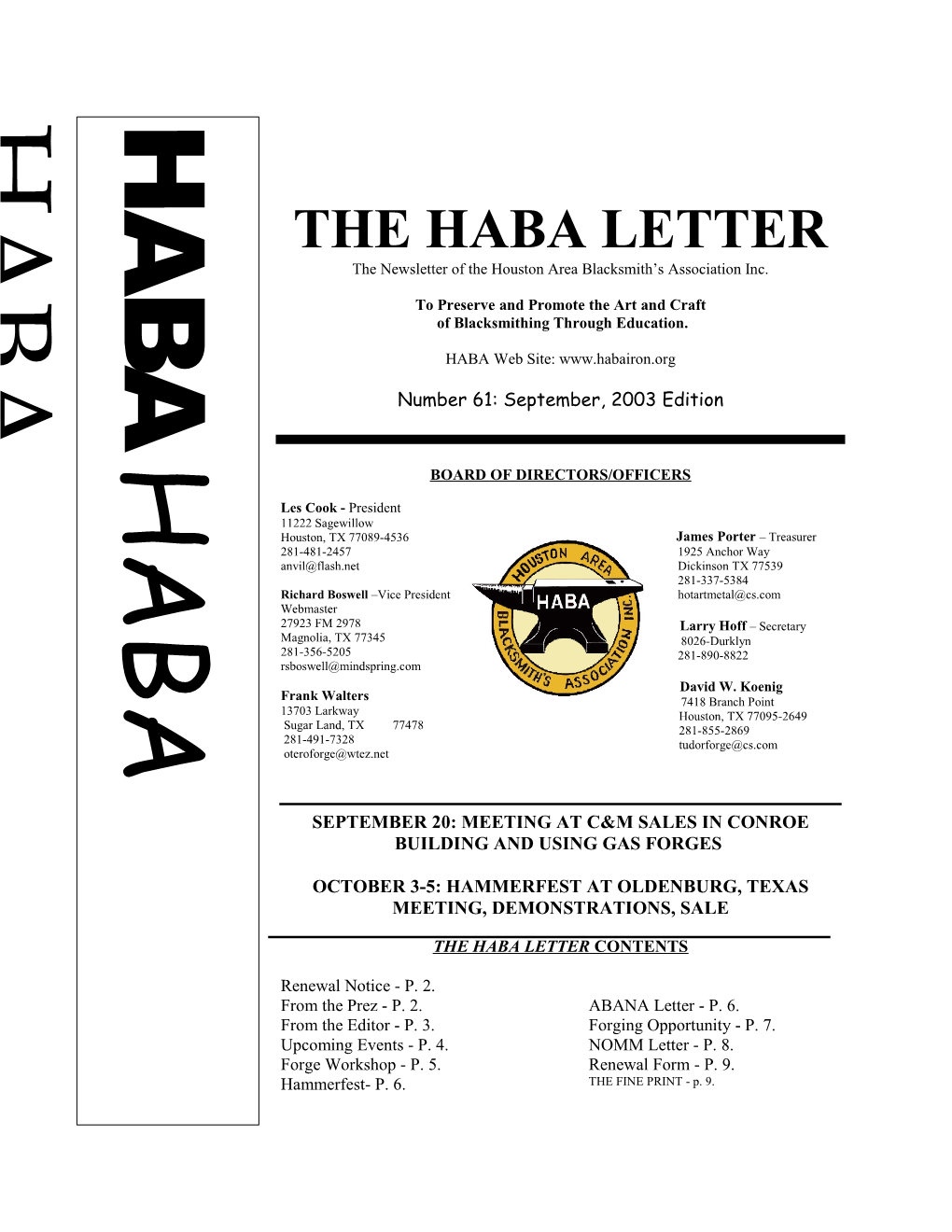 The Haba Letter