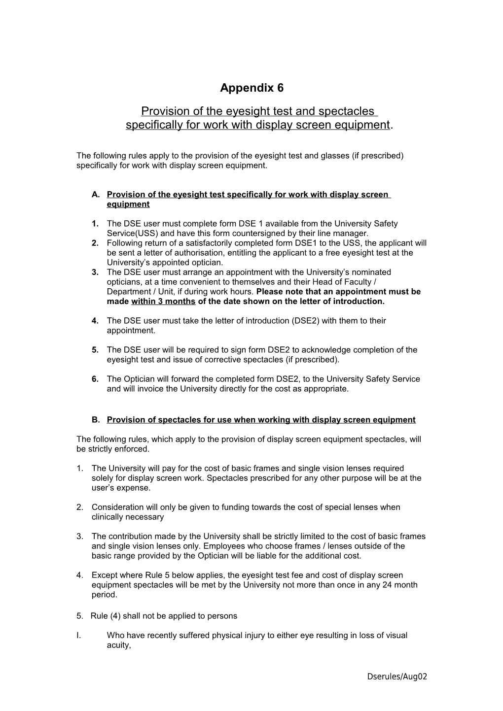 Display Screen Equipment (DSE) Regulations (NI) 1992