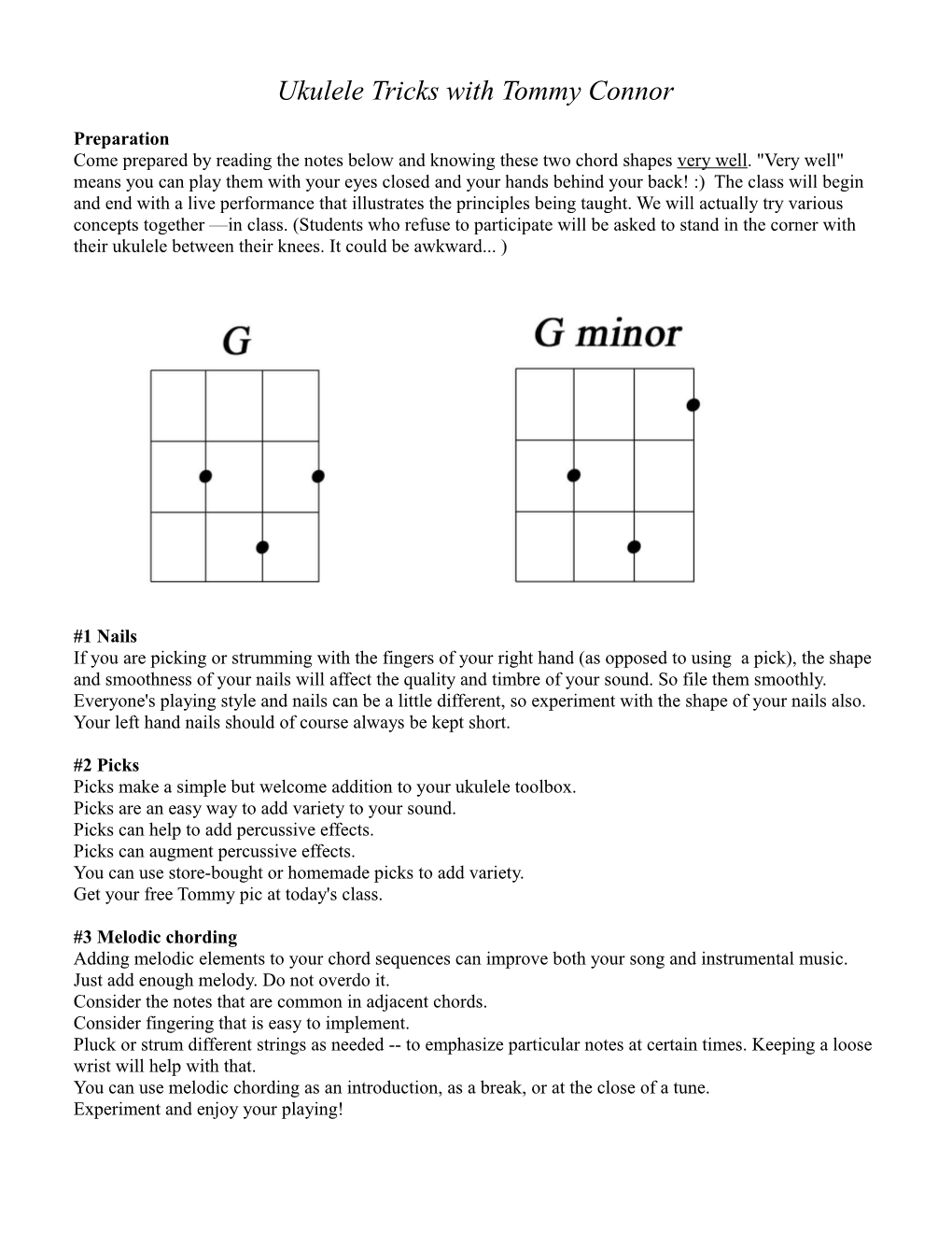 Ukulele Tricks with Tommy Connor