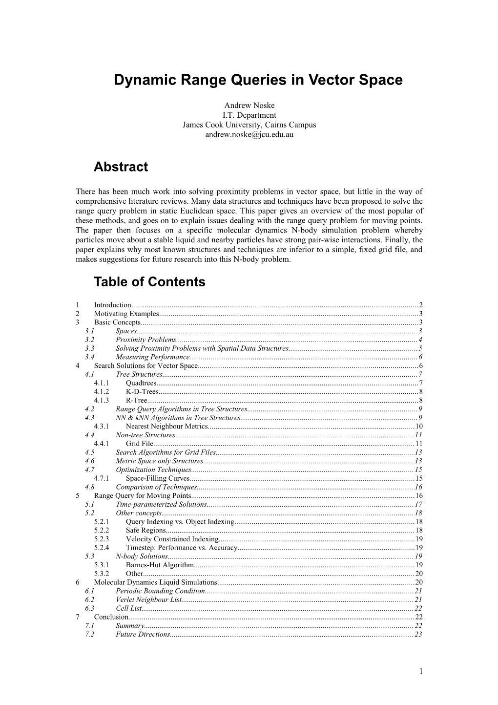 Dynamic Range Queries in Vector Space