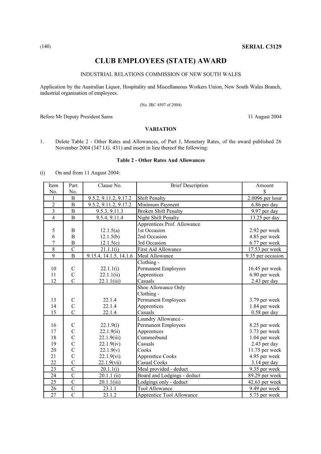 Before the Industrial Relations Commission s13