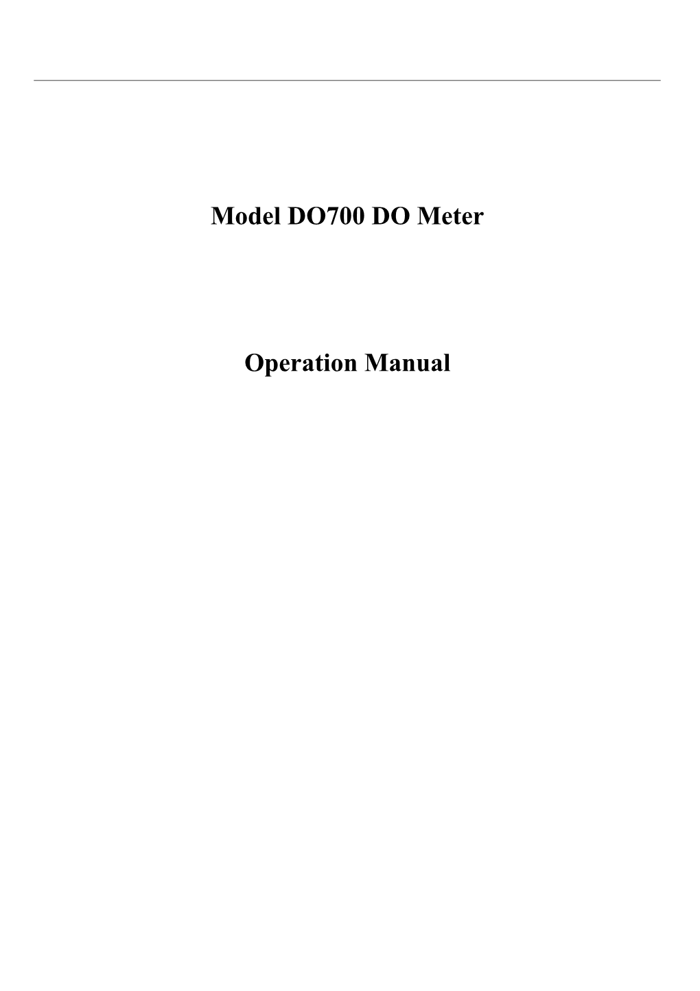 Model DO700 DO Meter