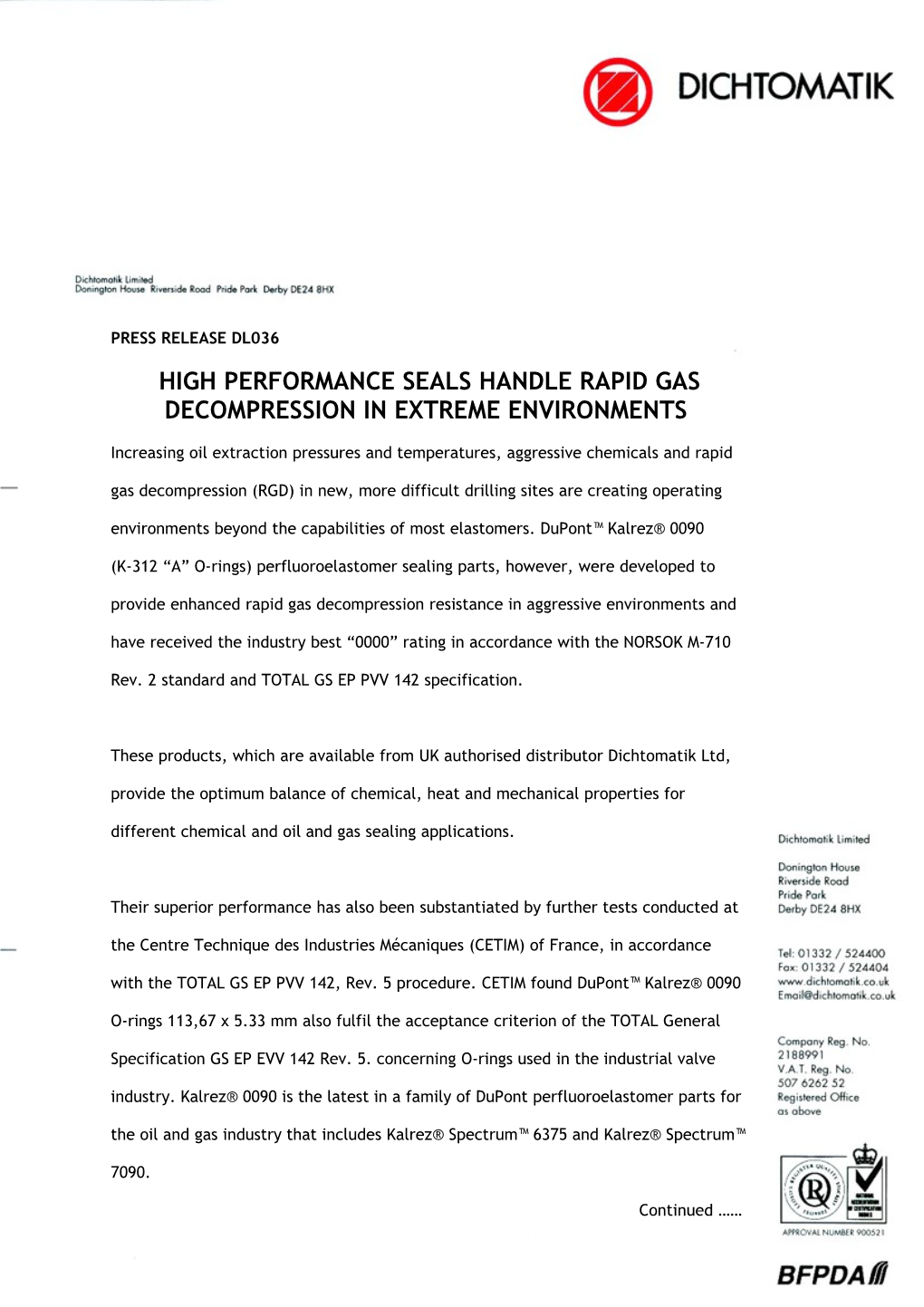 High Performance Seals Handle Rapid Gas Decompression in Extreme Environments