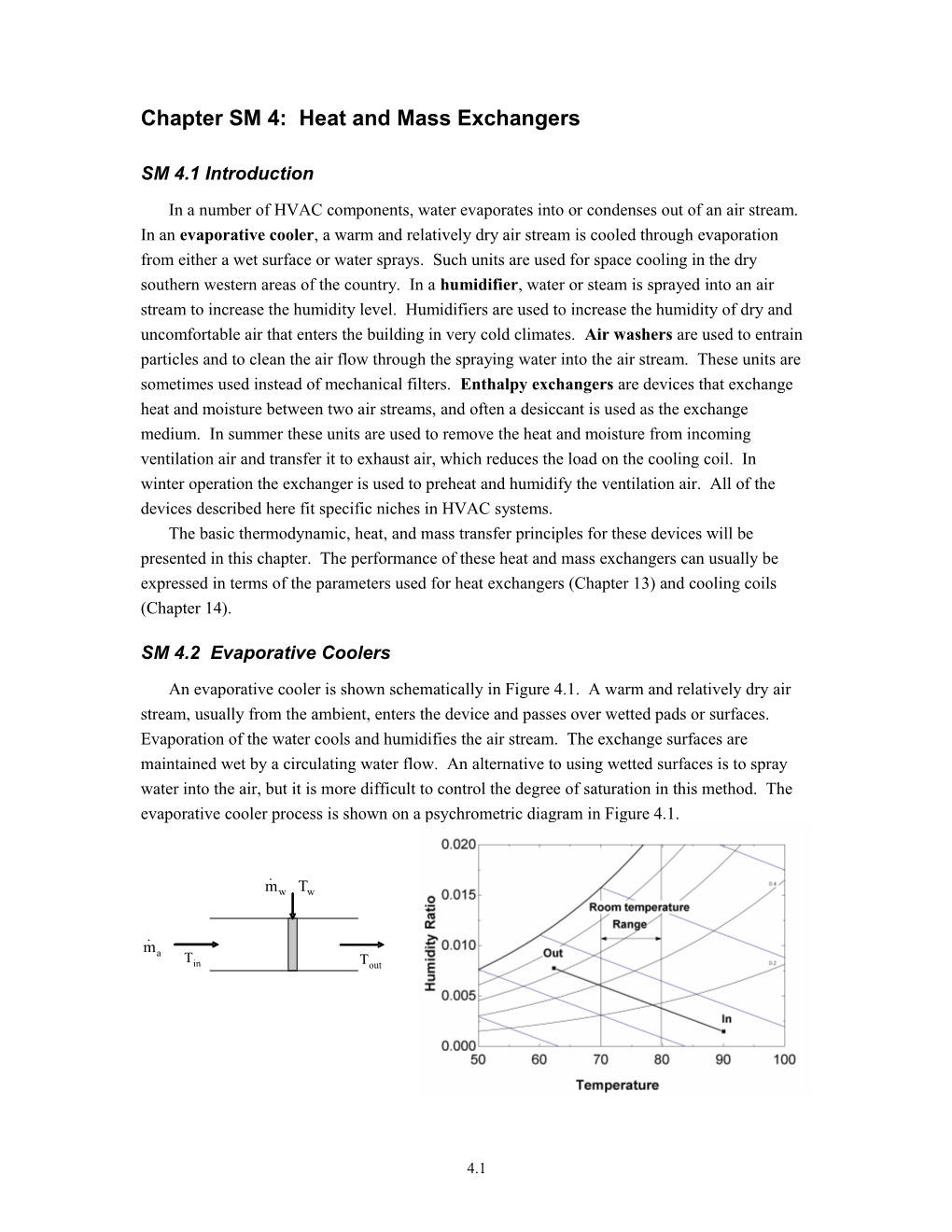 Chapter SM 4: Heat and Mass Exchangers