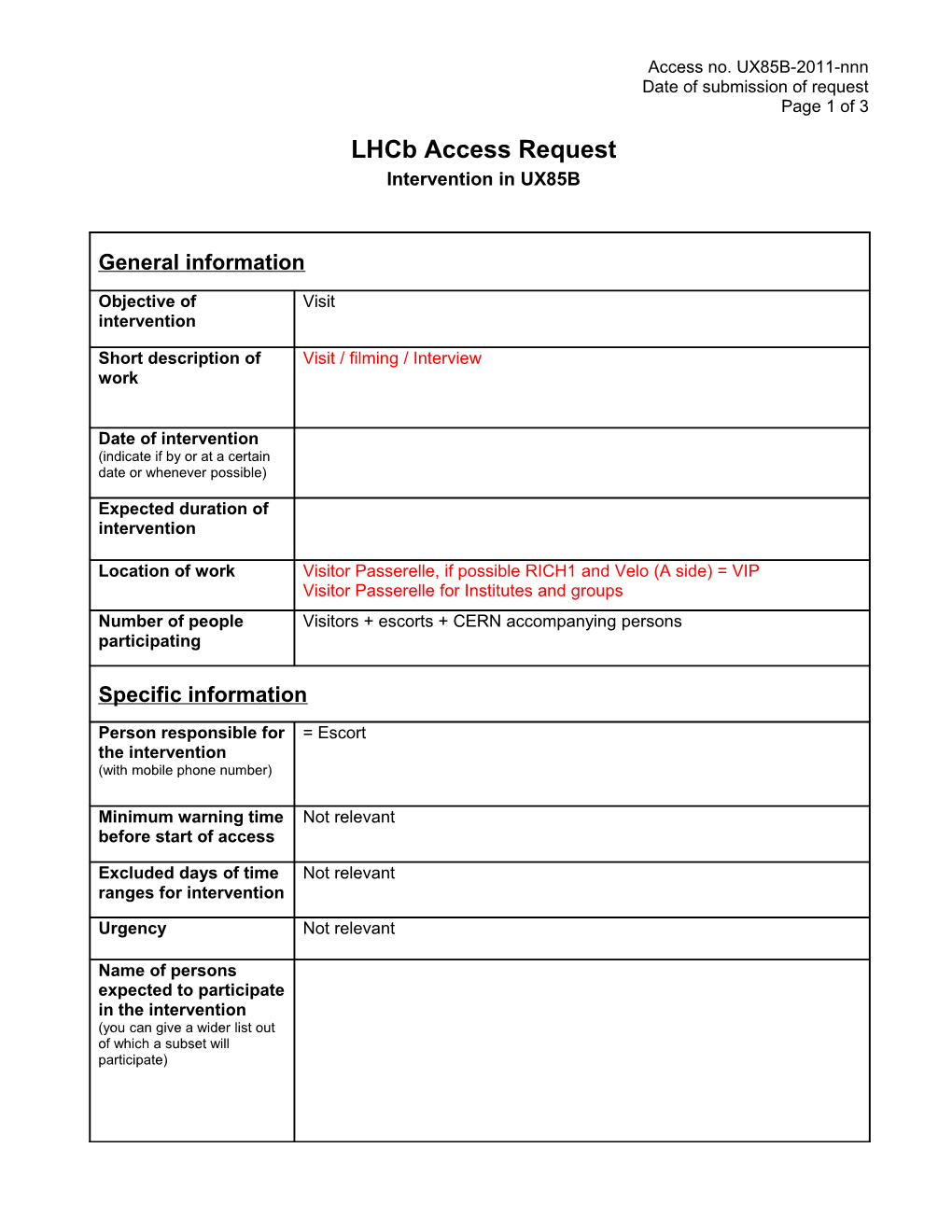 Lhcb Access Request